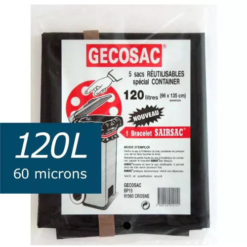 sac conteneur 120 litres (poubelle de rue)