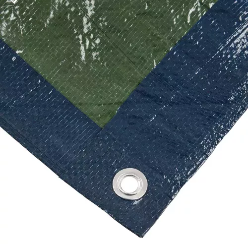 bache bleue cote vert