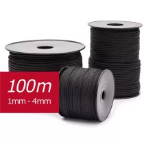 corde noir en plastique PP 100m